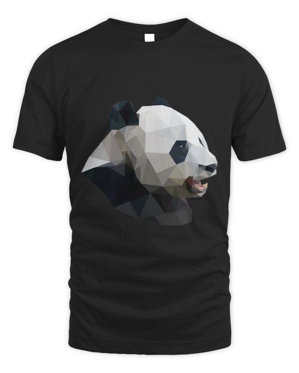 Geometric giant panda polygon animal motif bear teddy