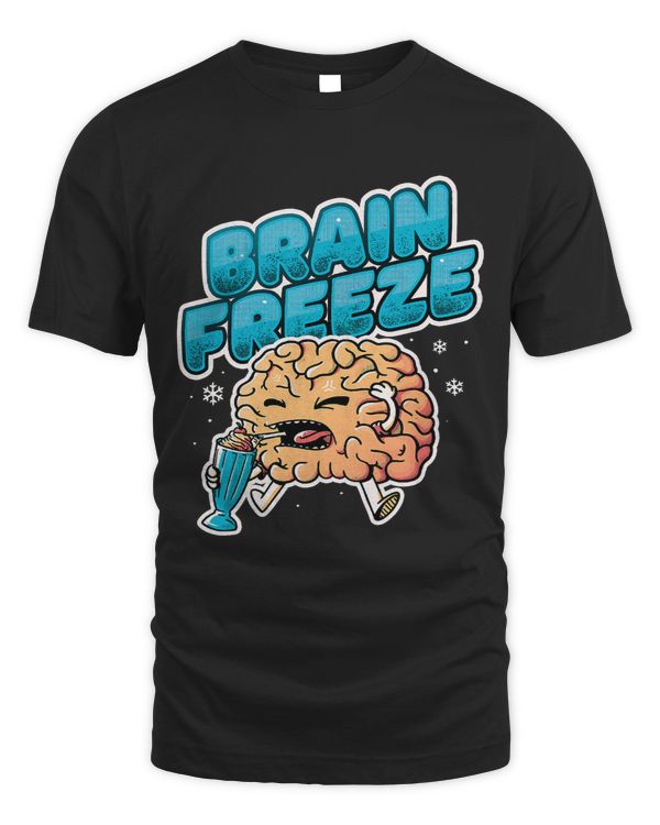 Funny Milk Shake Cold Brain Ice Cream Lovers Brain Freeze509