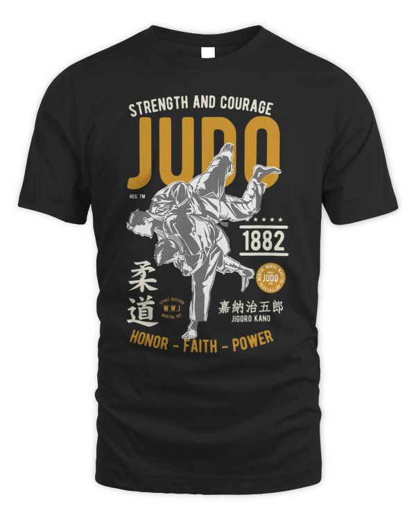Judo Judoka Motif Strength And Courage