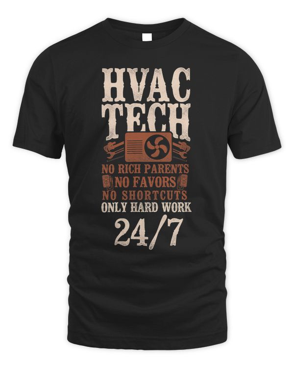HVAC Technician Tech Vintage Hvac Tech No Rich Parents No 1