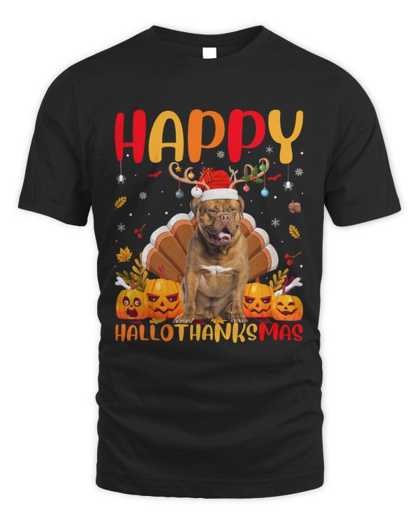 Funny Dog Lover Happy Dogue De Bordeaux Dog HelloThanksMas