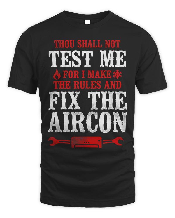 HVAC Technician Tech Vintage Thou Shall Not Test Me For I