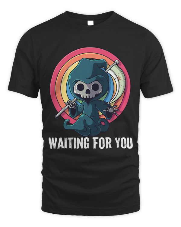 Waiting For You Grim Reaper Funny Pun Scary 126