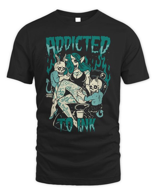 Vintage Addicted To Ink Spooky Tattoos 76