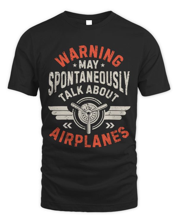Warning May Spontaneously Talk About Airplanes Funny Pilot
