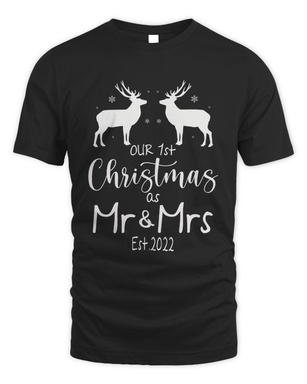 Couple Wife Husband Our First Christmas As Mr & Mrs 2022 95