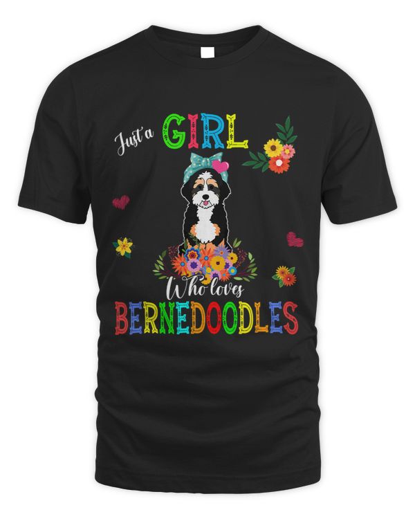 Just A Girl Who Loves Bernedoodles Cute Dog Headband Lover