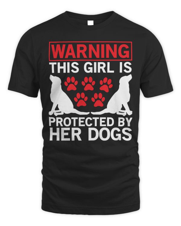 Dog Cute this girl is protected dogs