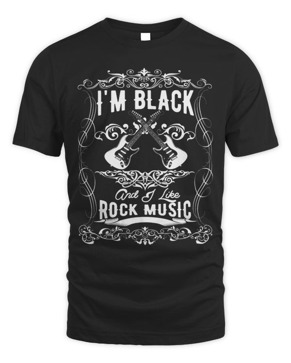 Im black and I like hard rock Black history month tshirts