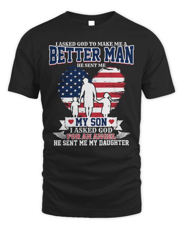Father Grandpa Better Man SonDaughter Patriotic Family Best Dad 57 Family Dad