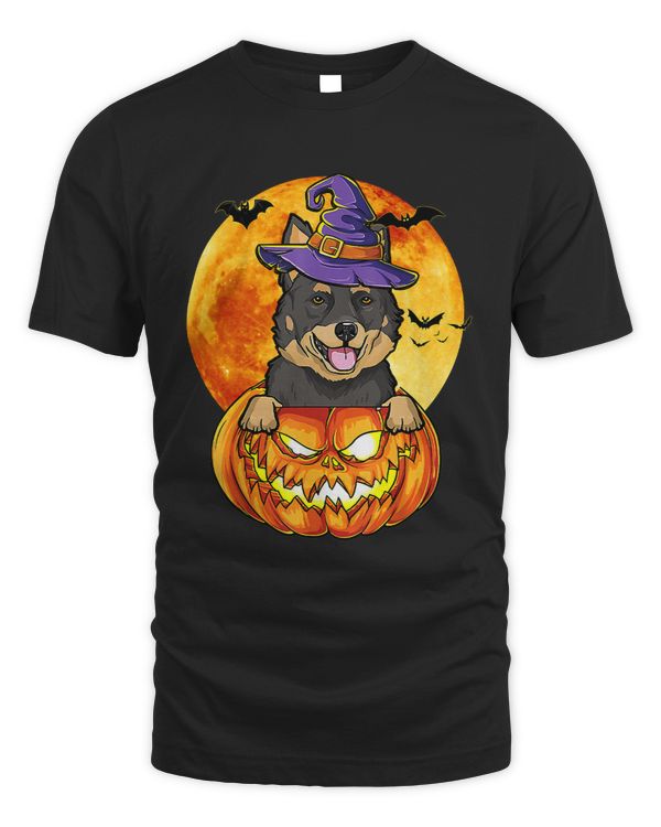 Australian Kelpie Witch Pumpkin Halloween Dog Lover Funny 43