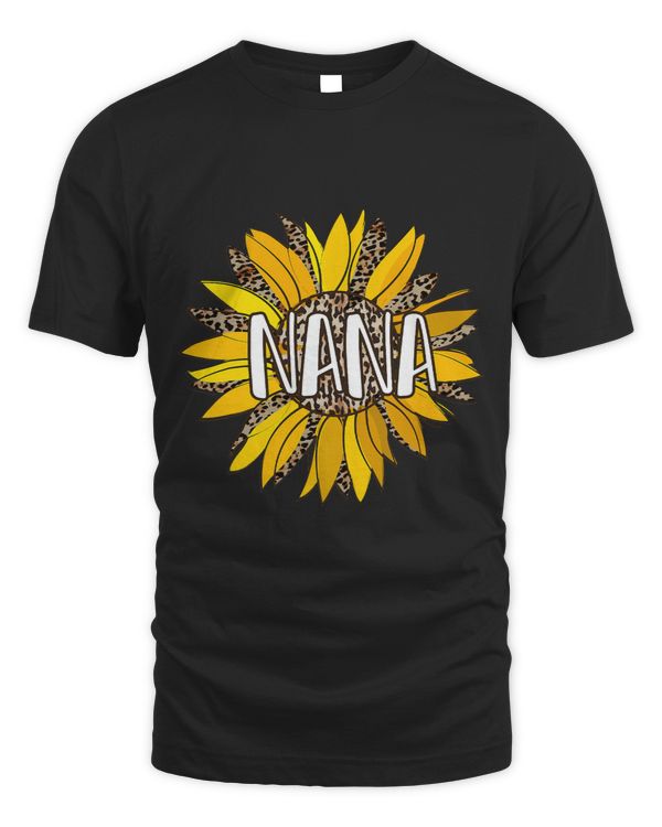 Nana Gift Leopard Print Sunflower Sun Flower Floral Grandma