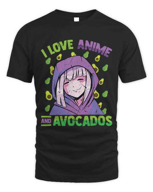 I Love Anime And Avocados Kawaii Blushing Otaku Girl