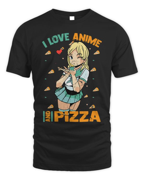I Love Anime And Pizza Cute Kawaii Manga Otaku Girl
