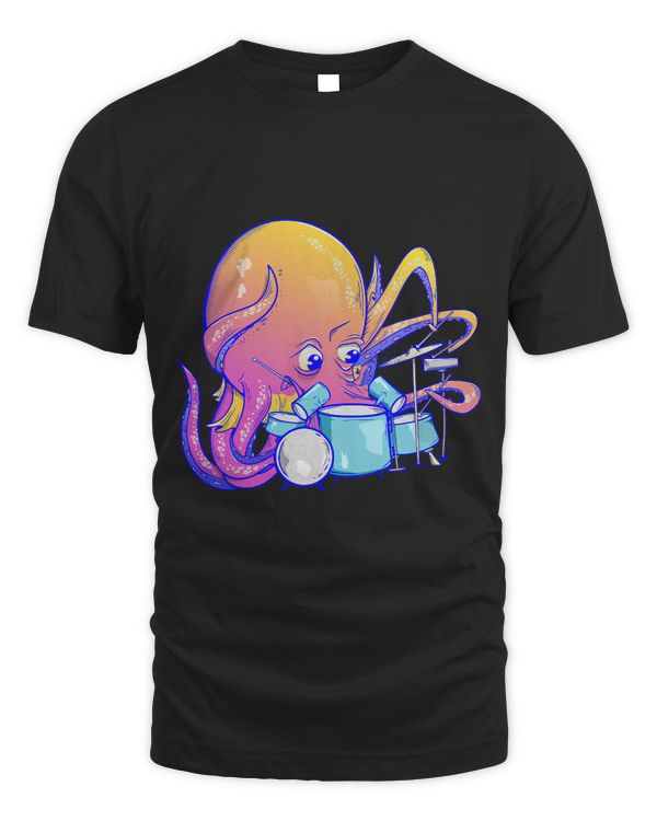 Octopus playing drums