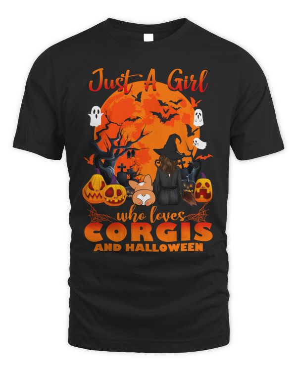 Dog Funny Halloweens Just A Girl Who Loves Corgis Lover 158 paw