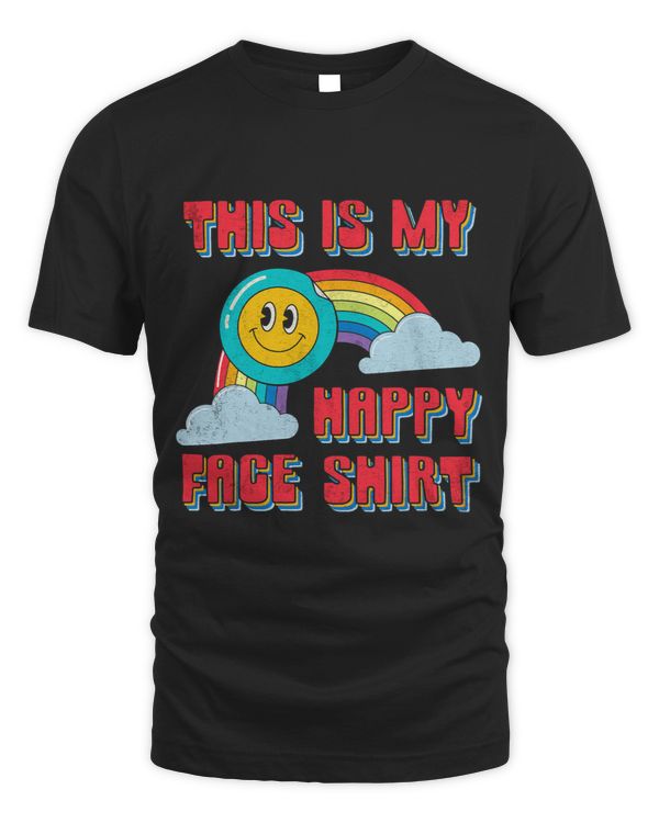 Happy Face 80s Retro Clothing 80s Retro Tshirt 70s 80s1