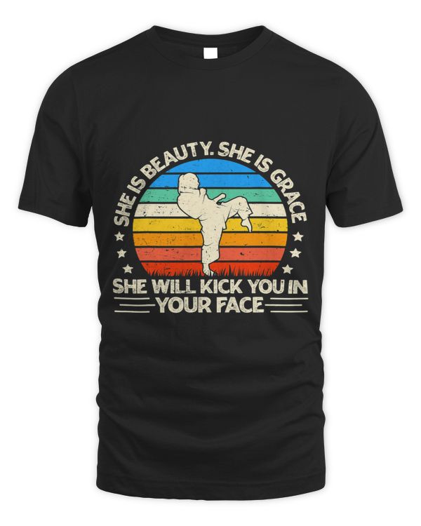 Karate Girl Beauty Grace Kick You In Face Taekwondo Lover