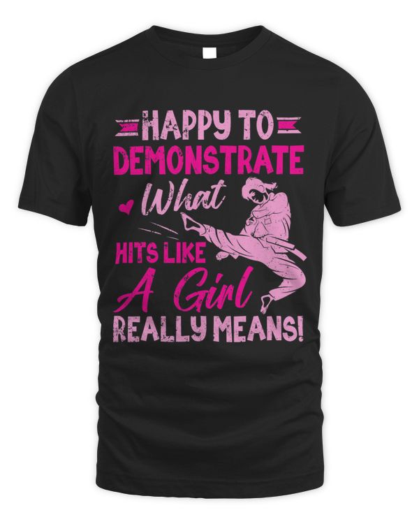 Karate Girl Hit Like A Girl Taekwondo Girl Funny Karate 1