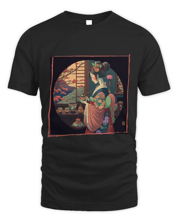 Japanese Art Ukiyoe Anime Manga Style Japanese Lofi Girl