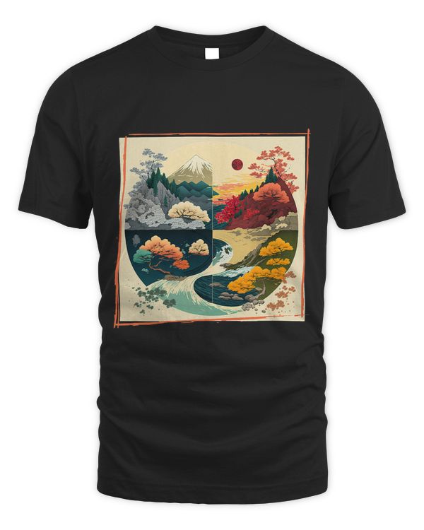 Japanese Art Ukiyoe Anime Manga Style Japanese Seasons