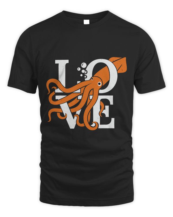 LOVE Octopus Tshirt Cuttlefish Squid