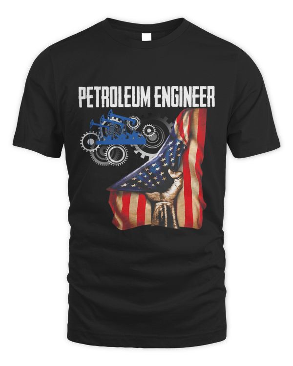 Petroleum Engineer Mix American Flag