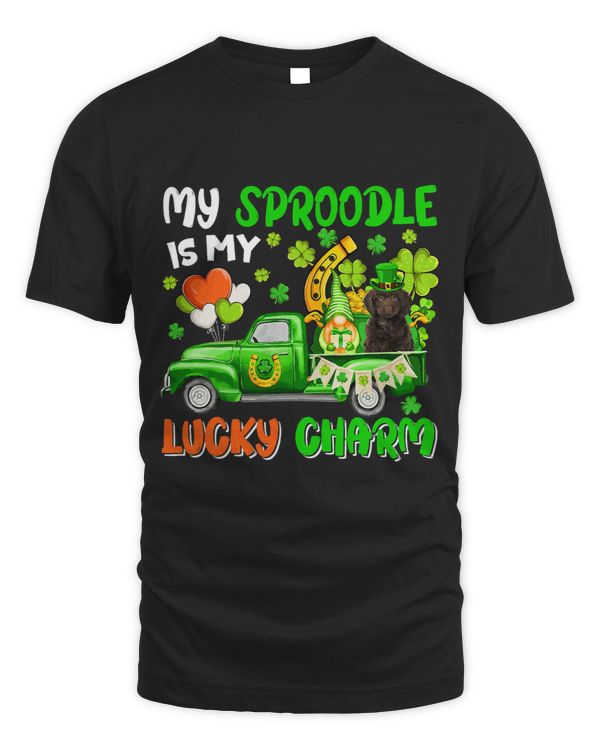 My Sproodle Is My Lucky Charm Patricks Day Gnome And Dog