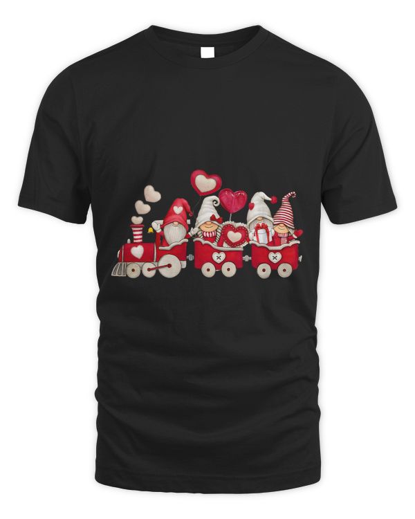 Happy Valentines Day Love Gnome Heart Train Boys Girls Kids