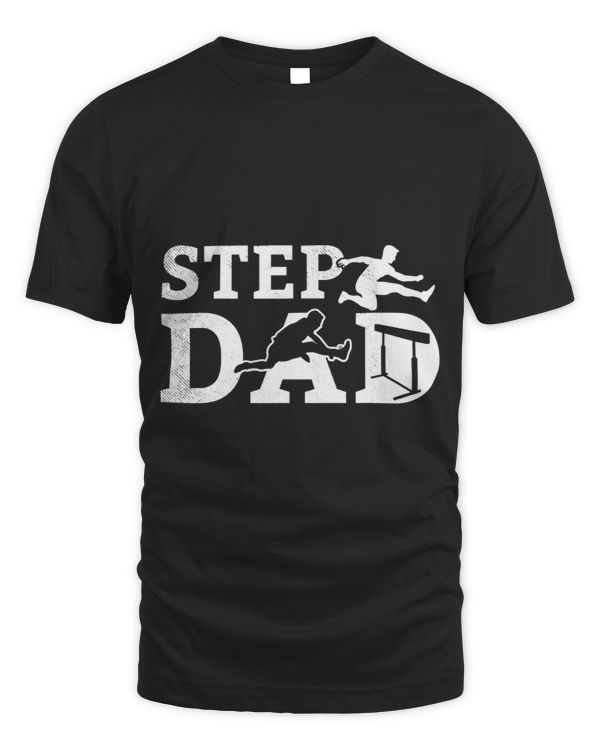 hurdles cute STEP dad theme for fathers or grandpa