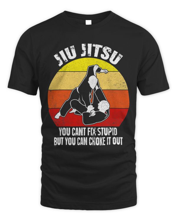 Jiu Jitsu Shirts Funny Cant Fix Stupid BJJ MMA Jujitsu