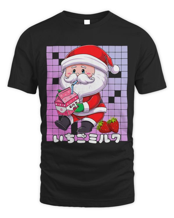 Santa Strawberry Milkshake Carton Kawaii Japanese Anime Xmas 1