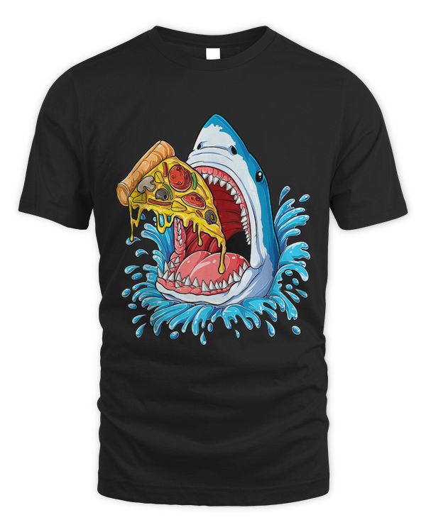 Pizza And Sharks What Else Do You Need Surfing Funny Shark