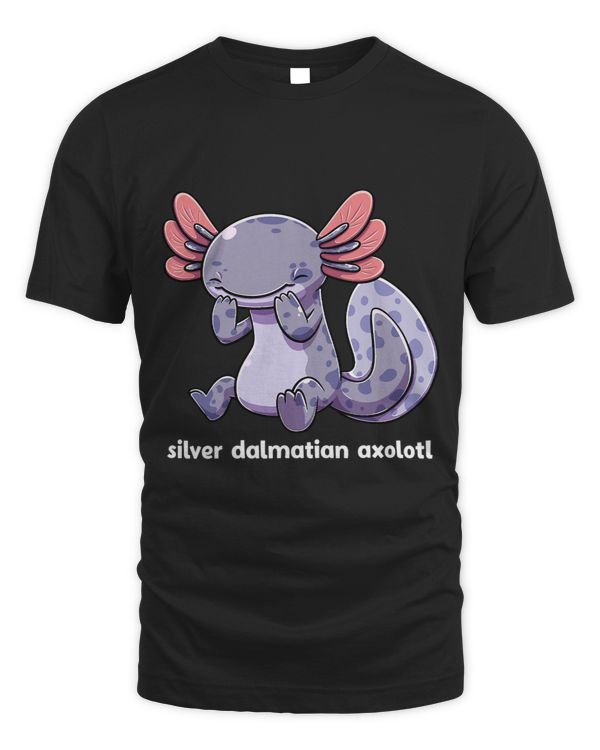 Silver Dalmatian Axolotl Melanoid Mexican Salamander Fish