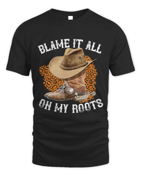 Retro Leopard Cowboy Boots Blameit on my Roots western girl