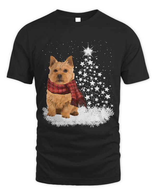 Norwich Terrier On Snow Christmas Tree Lighting Scarf Xmas