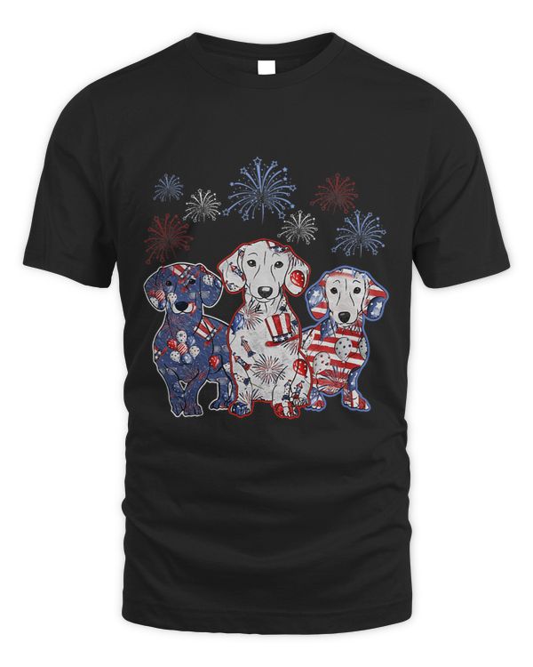 Love Dog Firework Sunglasses America Dog 4th of July