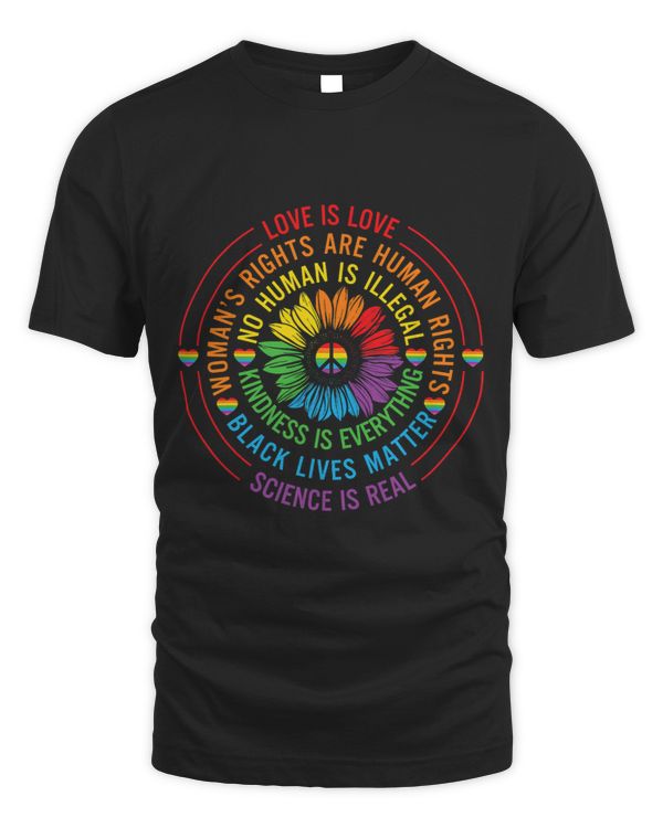 Love Is Love Human Isnt Illegal Black Lives Matter Sunflower