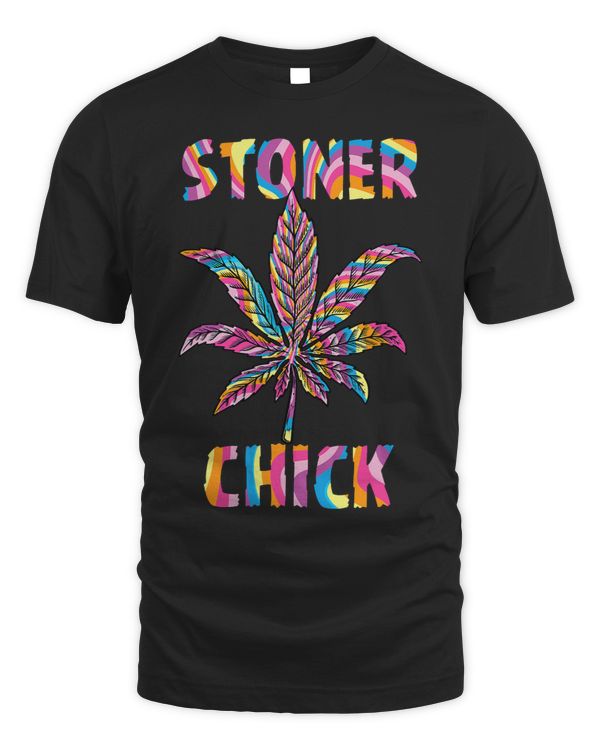 Stoner Chick Marijuana leaf graphic