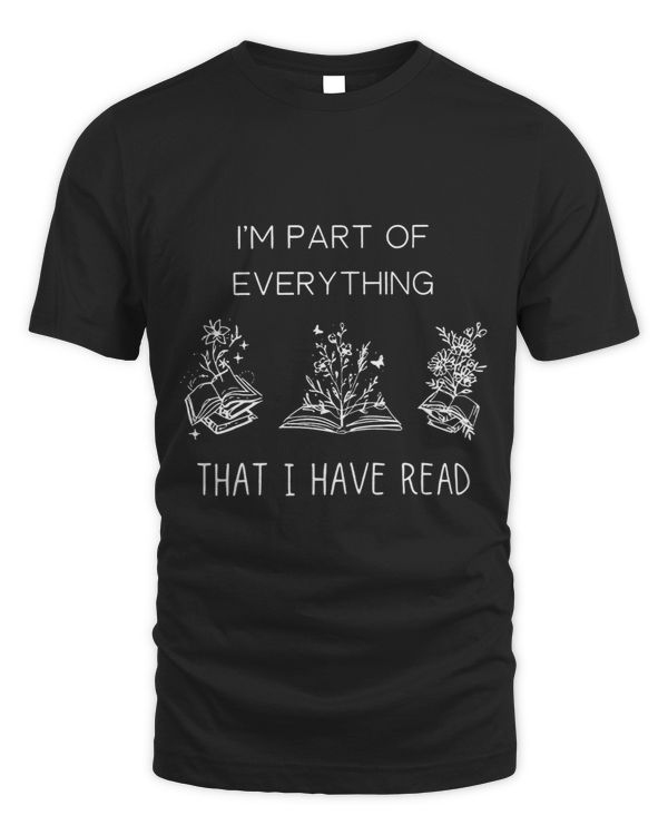 Part Of Everything I Read Minimal Floral Bookworm Librarian