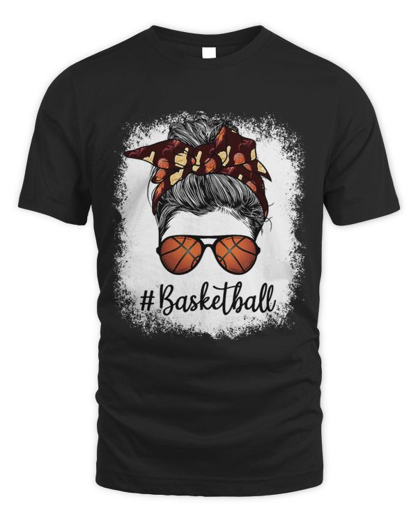 Bleached Life Basketball Mom Leopard Messy bun Glasses