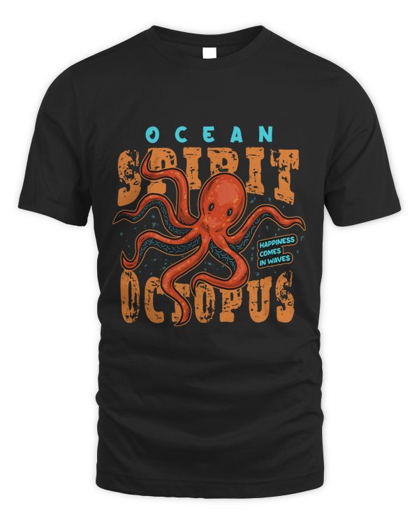 Ocean Spirit Octopus Vintage Nautical Tees Design