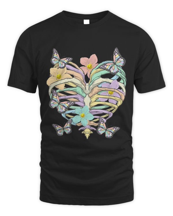 Pastel Goth Heart Ribcage Harajuku Goth Aesthetic Otaku