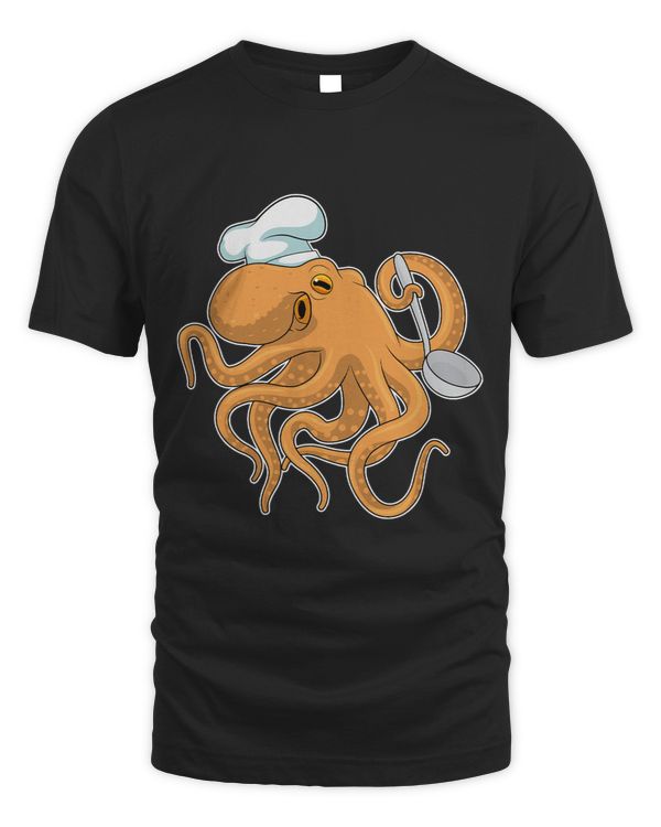 Octopus Cook Chef hat Cooking spoon