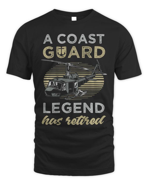 Mens Backprint A coast guard legend has retired