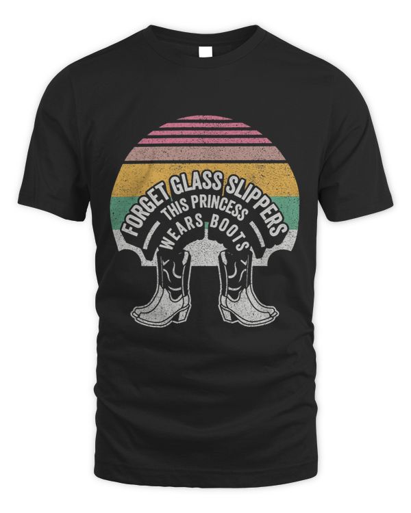 Retro This Princess Wears Boots Cowboy Western Cowgirl Girls 1