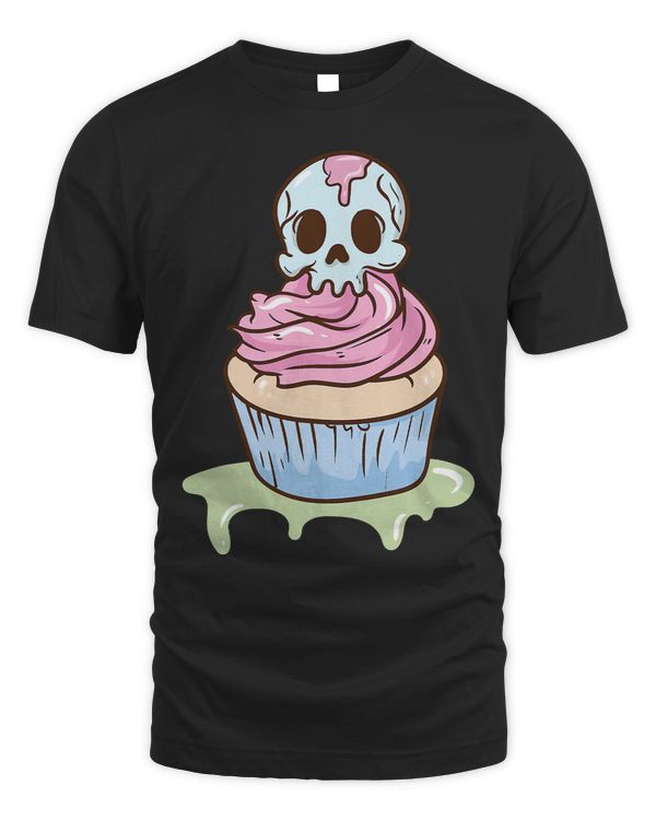 Spooky Skull Cupcake Cute Pastel Goth Kawaii Anime
