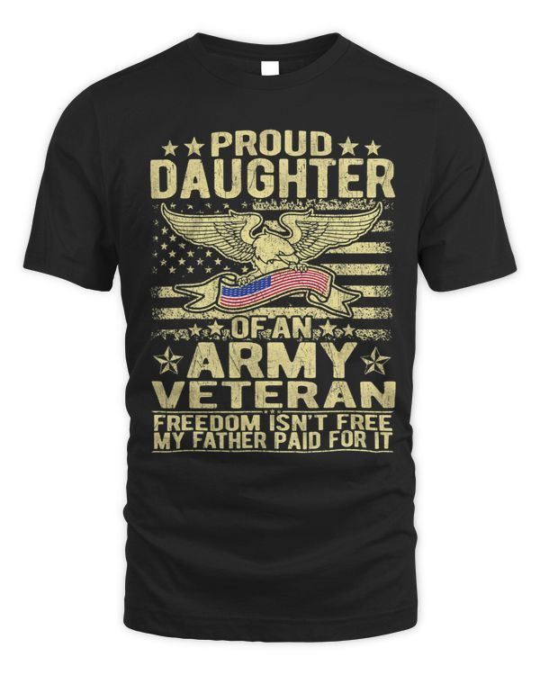 Proud Daughter Of Military Army Veteran Freedom Isnt Free
