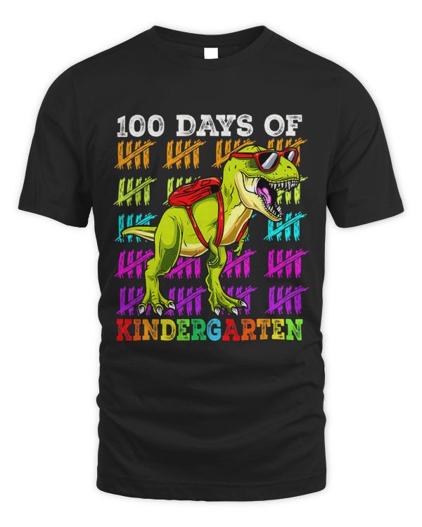 100 Days Of Kindergarten T Rex 100th Day of School Trex Boys