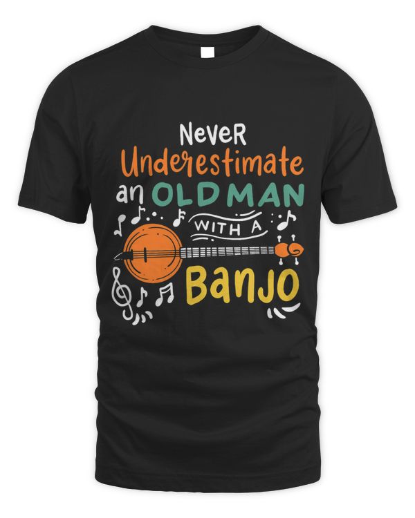 Banjo Bluegrass Music Old Man Funny Gift
